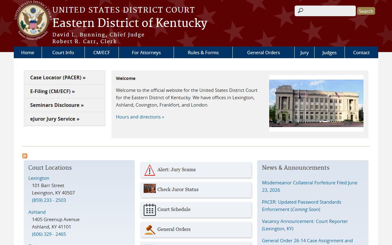 Woodford County court records federal district court access
