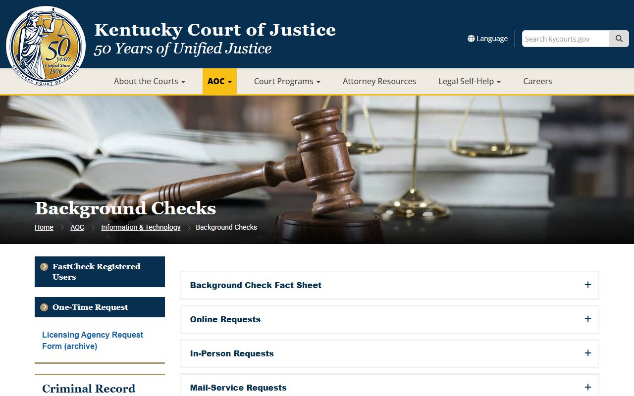 Woodford County court records AOC criminal background report source
