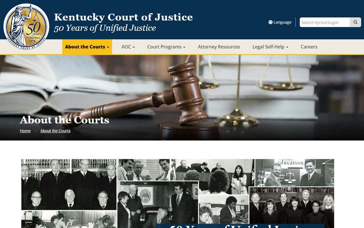 Woodford County court records Kentucky Court of Justice court structure