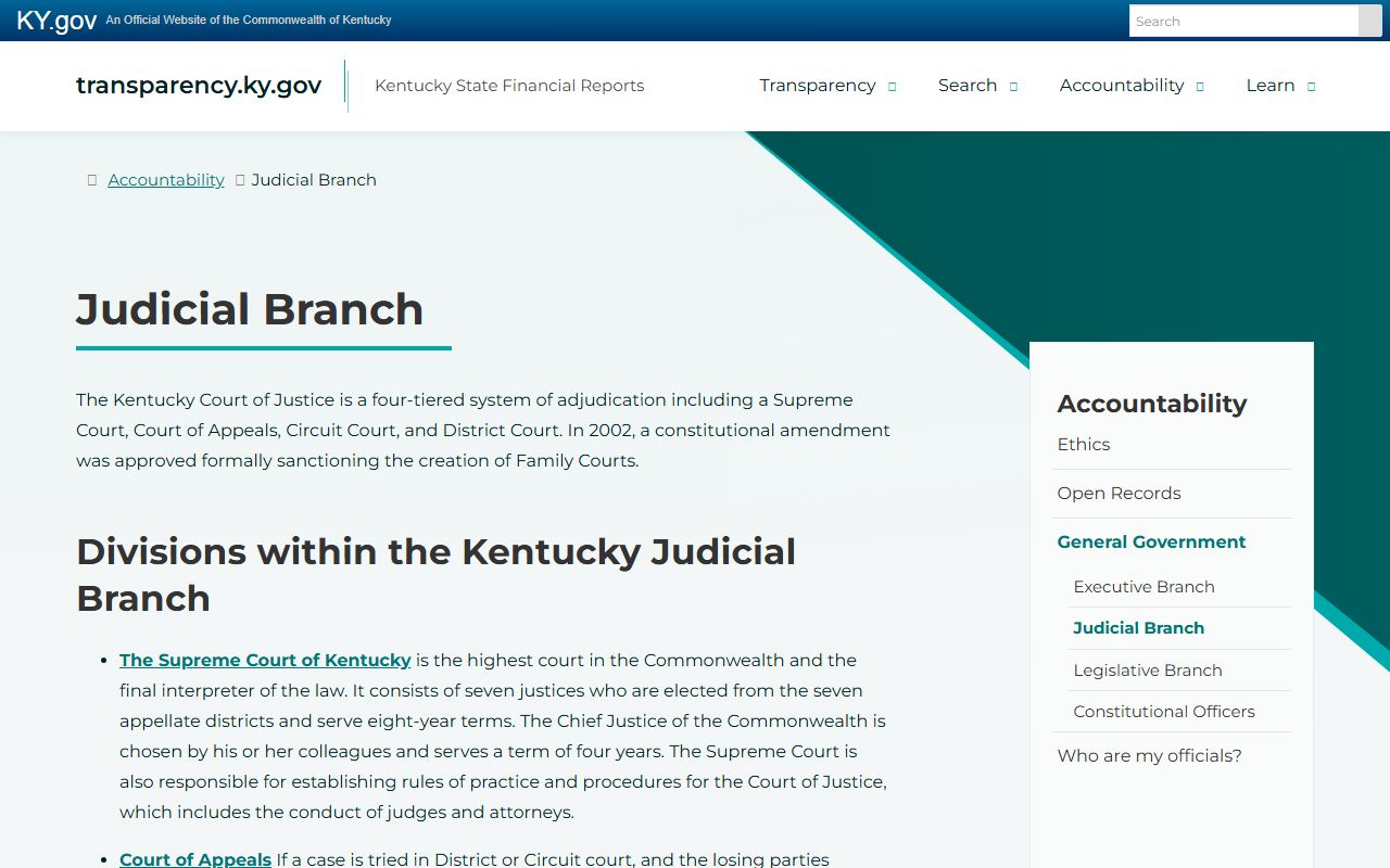 Woodford County court records Kentucky judicial branch overview