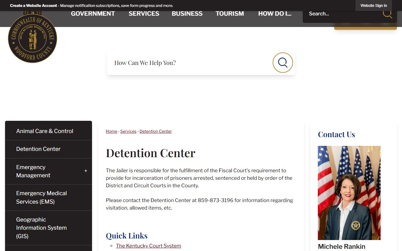 Woodford County inmate records detention center page