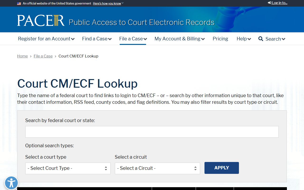 Woodford County traffic court records federal PACER distinction